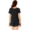 imageWiWi Viscose from Bamboo Pajamas Set for Women Soft Short Sleeve with Shorts Summer Plus Size Pjs Sets Sleepwear S4XEblack