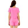 imageWiWi Viscose from Bamboo Pajamas Set for Women Soft Short Sleeve with Shorts Summer Plus Size Pjs Sets Sleepwear S4XEraspberry Pink