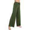 imageWiWi Pajama Pants for Women Plus Size Pajamas Bottoms Wide Leg Lounge Soft Pj SweatpantsViscose Made from Bamboo S4XAarmy Green
