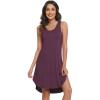 imageWiWi Viscose from Bamboo Nightgowns for Women Soft Sleeveless Tank Sleep Shirts Plus Size Sleepwear Night Dress S4XAmulberry