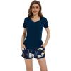 B-ink Blue+navy Floral