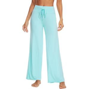 imageWiWi Pajama Pants for Women Plus Size Pajamas Bottoms Wide Leg Lounge Soft Pj SweatpantsViscose Made from Bamboo S4XAaqua