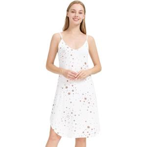 imageWiWi Slip Dress for Women Plus Size Chemise Nightgown Full Spaghetti Strap DressesViscose made from Bamboo S4XAwhite Stars