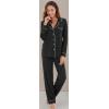 imageWiWi Bamboo Viscose Pajamas Set for Women Soft Button Down Sleepwear Pj Lightweight Lounge Sets Loungewear SXXLAblack