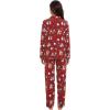 imageWiWi Bamboo Viscose Pajamas Set for Women Soft Button Down Sleepwear Pj Lightweight Lounge Sets Loungewear SXXLAchristmas Elk on Red