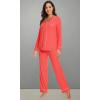 imageWiWi Bamboo Viscose Pajamas Set for Women Soft Button Down Sleepwear Pj Lightweight Lounge Sets Loungewear SXXLAcoral