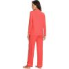 imageWiWi Bamboo Viscose Pajamas Set for Women Soft Button Down Sleepwear Pj Lightweight Lounge Sets Loungewear SXXLAcoral