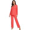 imageWiWi Bamboo Viscose Pajamas Set for Women Soft Button Down Sleepwear Pj Lightweight Lounge Sets Loungewear SXXLAcoral