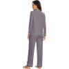 imageWiWi Bamboo Viscose Pajamas Set for Women Soft Button Down Sleepwear Pj Lightweight Lounge Sets Loungewear SXXLAdark Grey