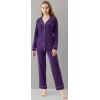 imageWiWi Bamboo Viscose Pajamas Set for Women Soft Button Down Sleepwear Pj Lightweight Lounge Sets Loungewear SXXLAdark Purple