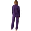 imageWiWi Bamboo Viscose Pajamas Set for Women Soft Button Down Sleepwear Pj Lightweight Lounge Sets Loungewear SXXLAdark Purple