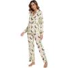 imageWiWi Bamboo Viscose Pajamas Set for Women Soft Button Down Sleepwear Pj Lightweight Lounge Sets Loungewear SXXLAdog and Cactus