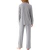 imageWiWi Bamboo Viscose Pajamas Set for Women Soft Button Down Sleepwear Pj Lightweight Lounge Sets Loungewear SXXLAheather Grey