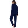 imageWiWi Bamboo Viscose Pajamas Set for Women Soft Button Down Sleepwear Pj Lightweight Lounge Sets Loungewear SXXLAnavyPink