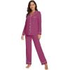 imageWiWi Bamboo Viscose Pajamas Set for Women Soft Button Down Sleepwear Pj Lightweight Lounge Sets Loungewear SXXLApurple Red