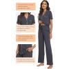 imageWiWi Bamboo Viscose Pajamas Set for Women Soft Button Down Sleepwear Pj Lightweight Lounge Sets Loungewear SXXLBcharcoal