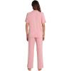 imageWiWi Bamboo Viscose Pajamas Set for Women Soft Button Down Sleepwear Pj Lightweight Lounge Sets Loungewear SXXLBdusty Pink
