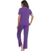 imageWiWi Bamboo Viscose Pajamas Set for Women Soft Button Down Sleepwear Pj Lightweight Lounge Sets Loungewear SXXLBlilac