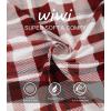 imageWiWi Bamboo Viscose Pajamas Set for Women Soft Button Down Sleepwear Pj Lightweight Lounge Sets Loungewear SXXLBredwhite Plaid
