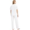 imageWiWi Bamboo Viscose Pajamas Set for Women Soft Button Down Sleepwear Pj Lightweight Lounge Sets Loungewear SXXLBwhiteBlack Dots