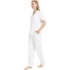 imageWiWi Bamboo Viscose Pajamas Set for Women Soft Button Down Sleepwear Pj Lightweight Lounge Sets Loungewear SXXLBwhiteBlack Dots