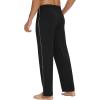 imageWiWi Mens Pajama Pants  Viscose from Bamboo Soft Sleep Pants Comfy Drawstring Lounge Bottom with Pockets Sweatpants SXXLBlack