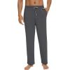 imageWiWi Mens Pajama Pants  Viscose from Bamboo Soft Sleep Pants Comfy Drawstring Lounge Bottom with Pockets Sweatpants SXXLDark Heather Grey