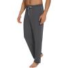 imageWiWi Mens Pajama Pants  Viscose from Bamboo Soft Sleep Pants Comfy Drawstring Lounge Bottom with Pockets Sweatpants SXXLDark Heather Grey
