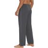 imageWiWi Mens Pajama Pants  Viscose from Bamboo Soft Sleep Pants Comfy Drawstring Lounge Bottom with Pockets Sweatpants SXXLDark Heather Grey
