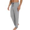 imageWiWi Mens Pajama Pants  Viscose from Bamboo Soft Sleep Pants Comfy Drawstring Lounge Bottom with Pockets Sweatpants SXXLHeather Grey