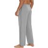 imageWiWi Mens Pajama Pants  Viscose from Bamboo Soft Sleep Pants Comfy Drawstring Lounge Bottom with Pockets Sweatpants SXXLHeather Grey