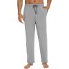 imageWiWi Mens Pajama Pants  Viscose from Bamboo Soft Sleep Pants Comfy Drawstring Lounge Bottom with Pockets Sweatpants SXXLHeather Grey