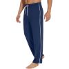 imageWiWi Mens Pajama Pants  Viscose from Bamboo Soft Sleep Pants Comfy Drawstring Lounge Bottom with Pockets Sweatpants SXXLNautical Blue