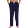 imageWiWi Mens Pajama Pants  Viscose from Bamboo Soft Sleep Pants Comfy Drawstring Lounge Bottom with Pockets Sweatpants SXXLNavy