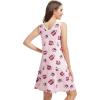 imageWiWi Nightgown for Women Cooling Sleeveless Sleepwear V Neck Sleep Shirt Plus Size Tank Pajamas Dress S4XA Coffee Cup