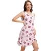 imageWiWi Nightgown for Women Cooling Sleeveless Sleepwear V Neck Sleep Shirt Plus Size Tank Pajamas Dress S4XA Coffee Cup