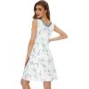 imageWiWi Nightgown for Women Cooling Sleeveless Sleepwear V Neck Sleep Shirt Plus Size Tank Pajamas Dress S4XA Leaf