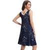 imageWiWi Nightgown for Women Cooling Sleeveless Sleepwear V Neck Sleep Shirt Plus Size Tank Pajamas Dress S4XA Navy Stars