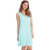 imageWiWi Nightgown for Women Cooling Sleeveless Sleepwear V Neck Sleep Shirt Plus Size Tank Pajamas Dress S4XAaqua