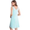 imageWiWi Nightgown for Women Cooling Sleeveless Sleepwear V Neck Sleep Shirt Plus Size Tank Pajamas Dress S4XAaqua