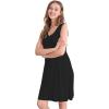 imageWiWi Nightgown for Women Cooling Sleeveless Sleepwear V Neck Sleep Shirt Plus Size Tank Pajamas Dress S4XAblack