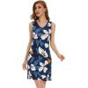 imageWiWi Nightgown for Women Cooling Sleeveless Sleepwear V Neck Sleep Shirt Plus Size Tank Pajamas Dress S4XAblueFloral