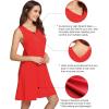 imageWiWi Nightgown for Women Cooling Sleeveless Sleepwear V Neck Sleep Shirt Plus Size Tank Pajamas Dress S4XAbright Red