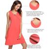 imageWiWi Nightgown for Women Cooling Sleeveless Sleepwear V Neck Sleep Shirt Plus Size Tank Pajamas Dress S4XAcoral