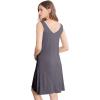 imageWiWi Nightgown for Women Cooling Sleeveless Sleepwear V Neck Sleep Shirt Plus Size Tank Pajamas Dress S4XAdark Grey