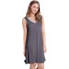 imageWiWi Nightgown for Women Cooling Sleeveless Sleepwear V Neck Sleep Shirt Plus Size Tank Pajamas Dress S4XAdark Grey