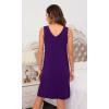 imageWiWi Nightgown for Women Cooling Sleeveless Sleepwear V Neck Sleep Shirt Plus Size Tank Pajamas Dress S4XAdark Purple
