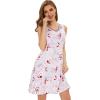imageWiWi Nightgown for Women Cooling Sleeveless Sleepwear V Neck Sleep Shirt Plus Size Tank Pajamas Dress S4XAgreyPeony