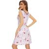 imageWiWi Nightgown for Women Cooling Sleeveless Sleepwear V Neck Sleep Shirt Plus Size Tank Pajamas Dress S4XAgreyPeony
