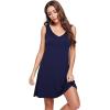 imageWiWi Nightgown for Women Cooling Sleeveless Sleepwear V Neck Sleep Shirt Plus Size Tank Pajamas Dress S4XAnavy